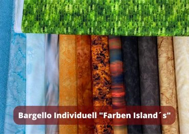 Materialpackung Courleys Patchworkkurs - Einsteiger 2 "Bargello" - Individuell Farben Island´s